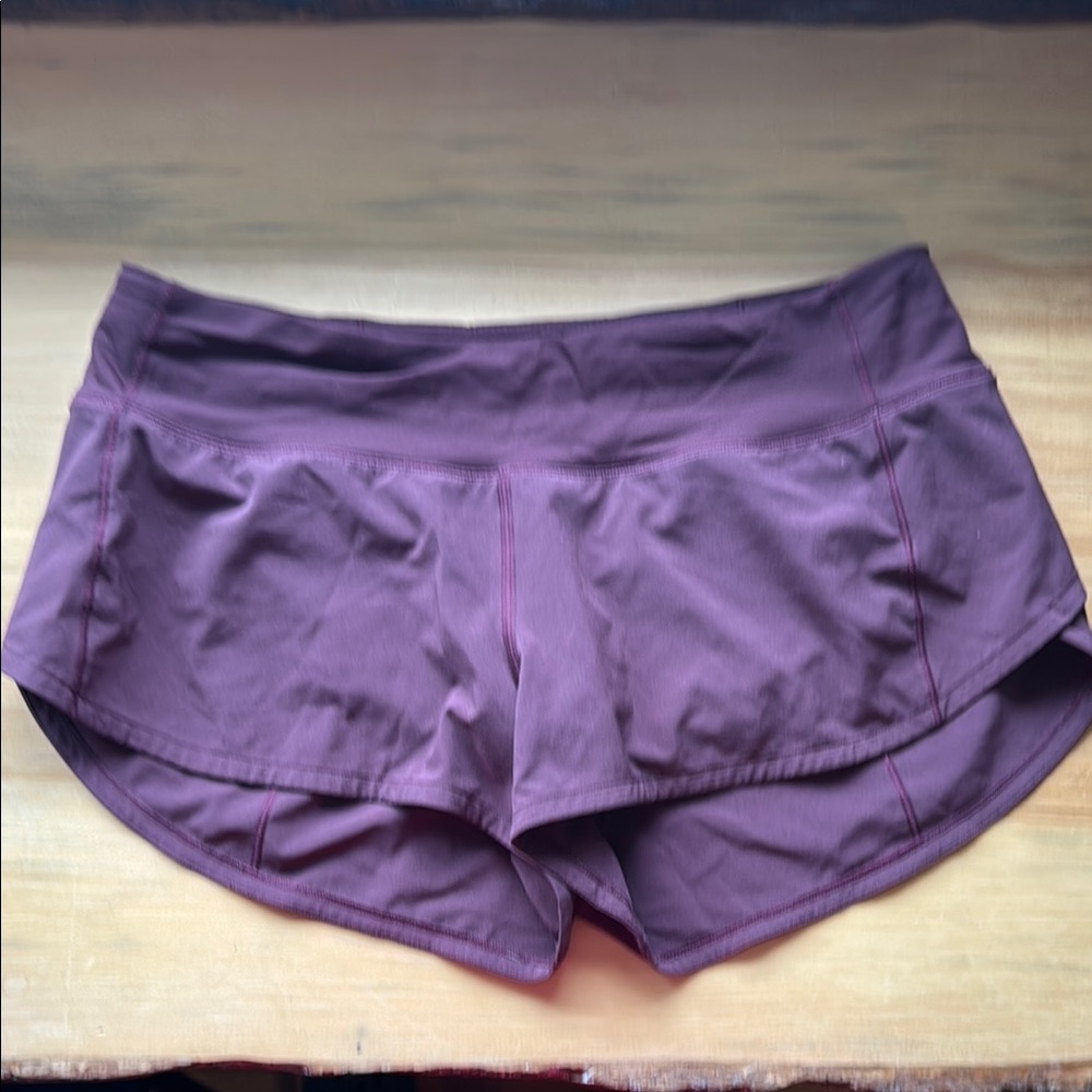 Lululemon Athletica Maroon Speed Shorts
